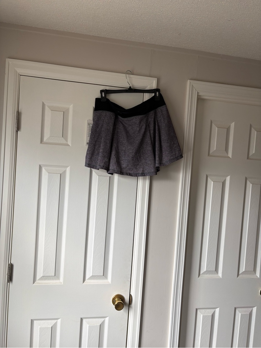 lululemon athletica Gray Skater Skirt with Black Waistband
